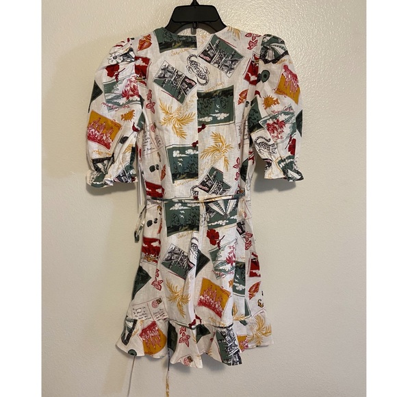 🍒NWT Reformation Carmelo Wrap Dress in Vacaciones - Picture 8 of 10